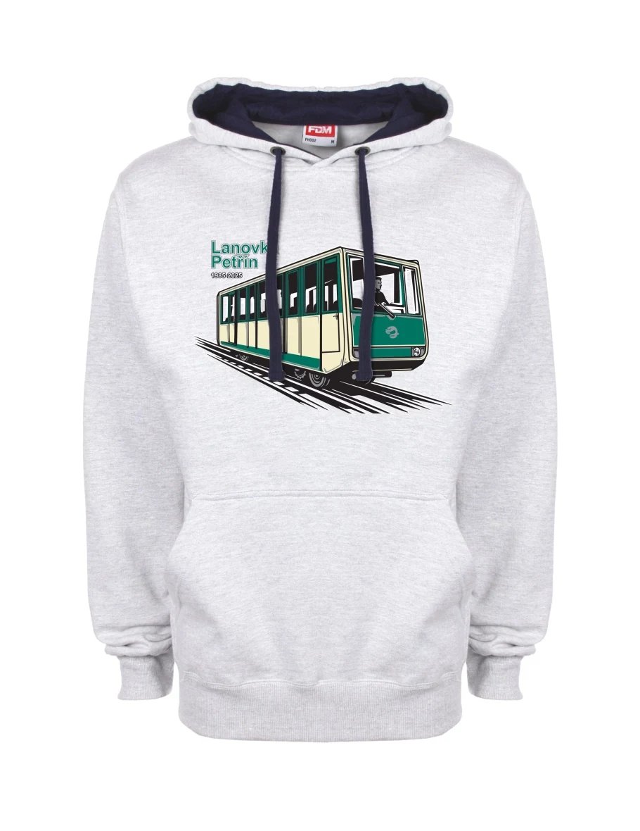 Blau-graues Sweatshirt Seilbahn Petřín