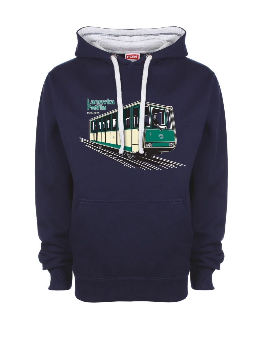 Grau-marines Sweatshirt Seilbahn Petřín
