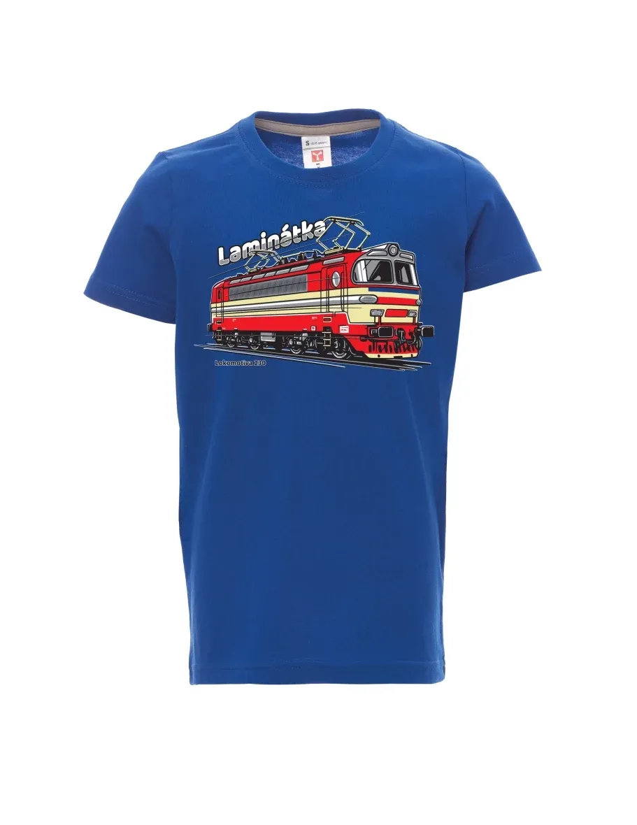 Blaues Kinder T-Shirt Lokomotive 230 „Laminátka“