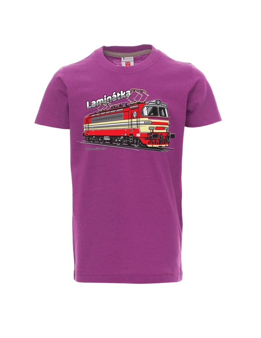 Violett Kinder T-Shirt Lokomotive 230 „Laminátka“
