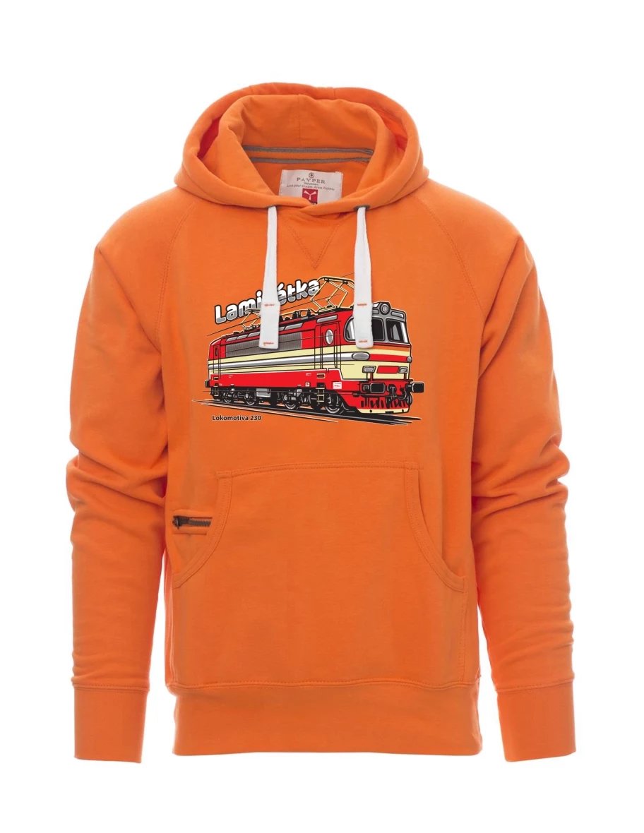 Orange Sweatshirt für Männer Lokomotive 230 „Laminátka“