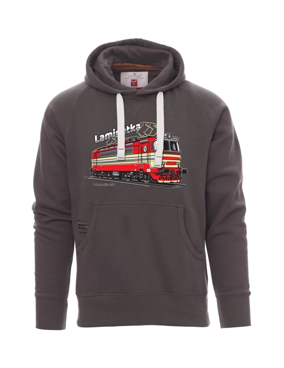 Graues Sweatshirt für Männer Lokomotive 230 „Laminátka“