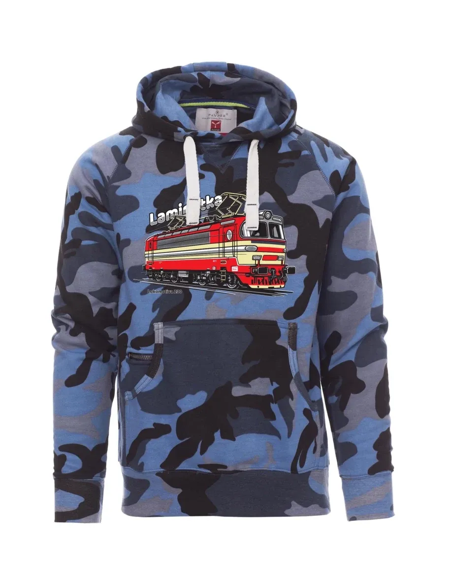 Tarnung blaues Sweatshirt für Männer Lokomotive 230 „Laminátka“