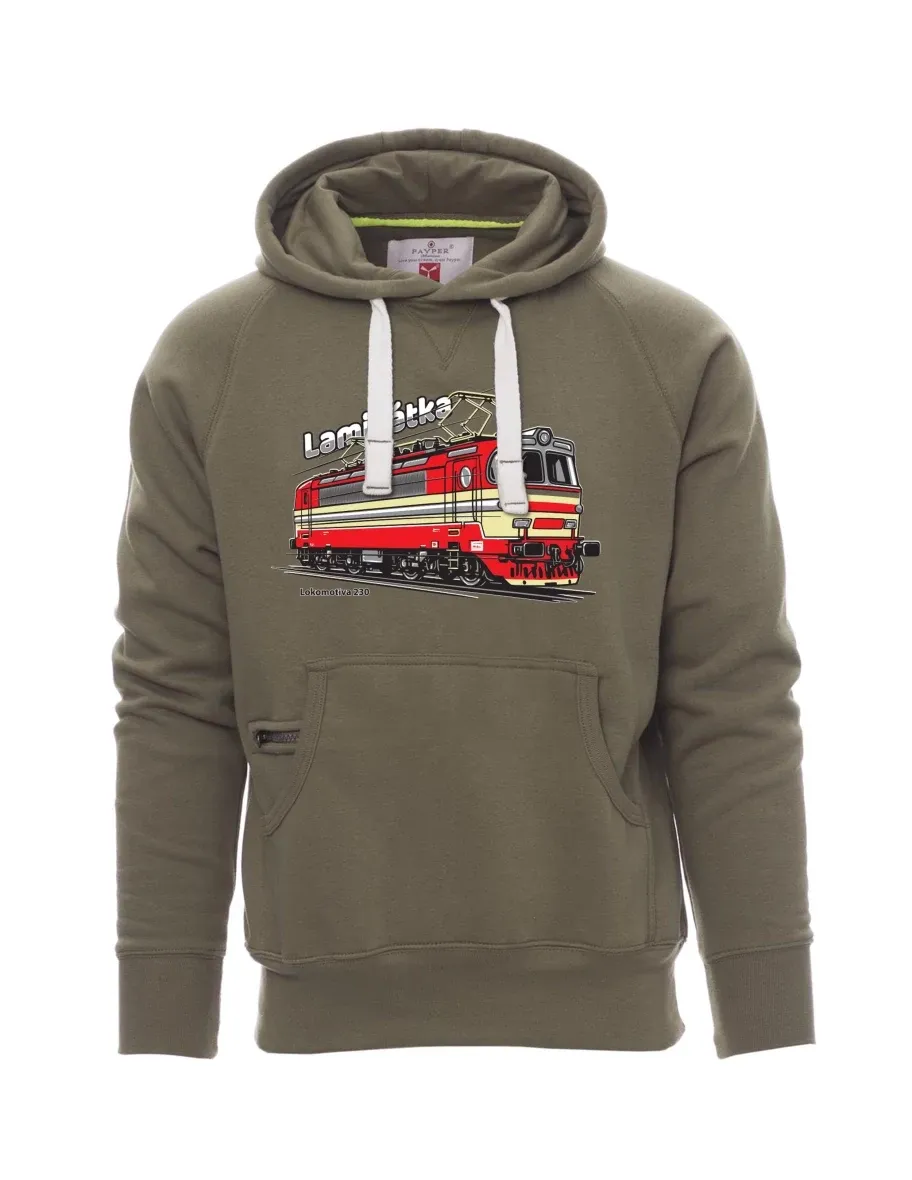 Khaki Sweatshirt für Männer Lokomotive 230 „Laminátka“