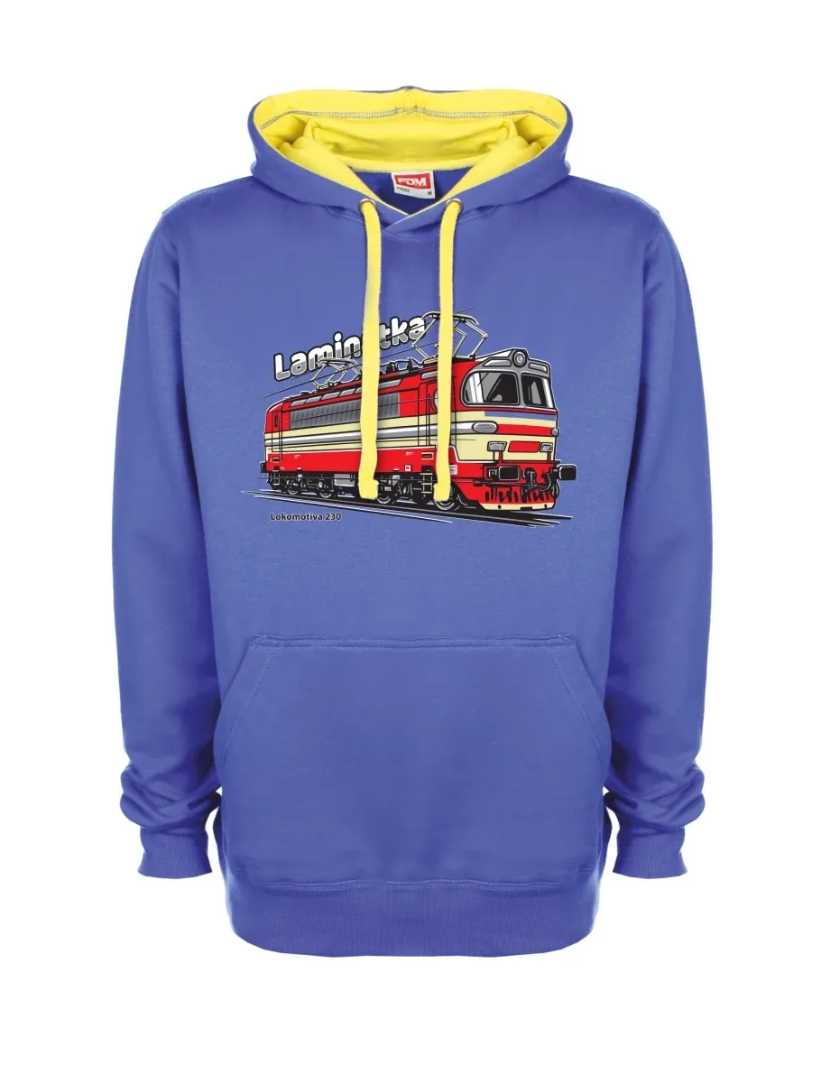 Gelb-blaues Sweatshirt Lokomotive 230 „Laminátka“