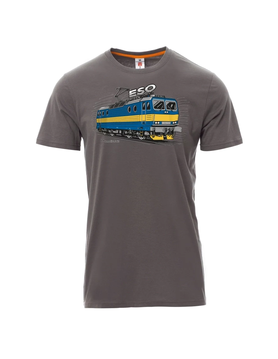 Graues T-Shirt für Männer Lokomotive 363 „ESO“