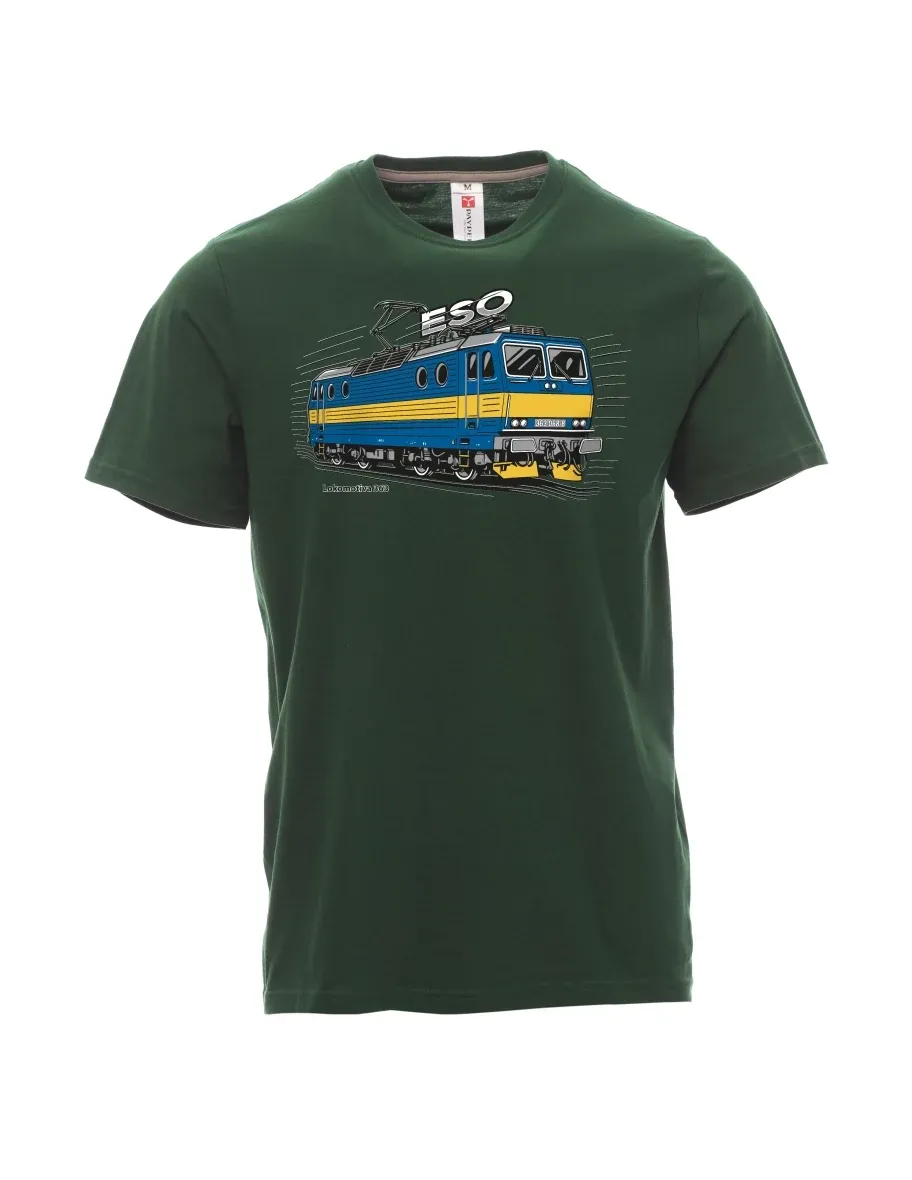 Dunkelgrün T-Shirt für Männer Lokomotive 363 „ESO“