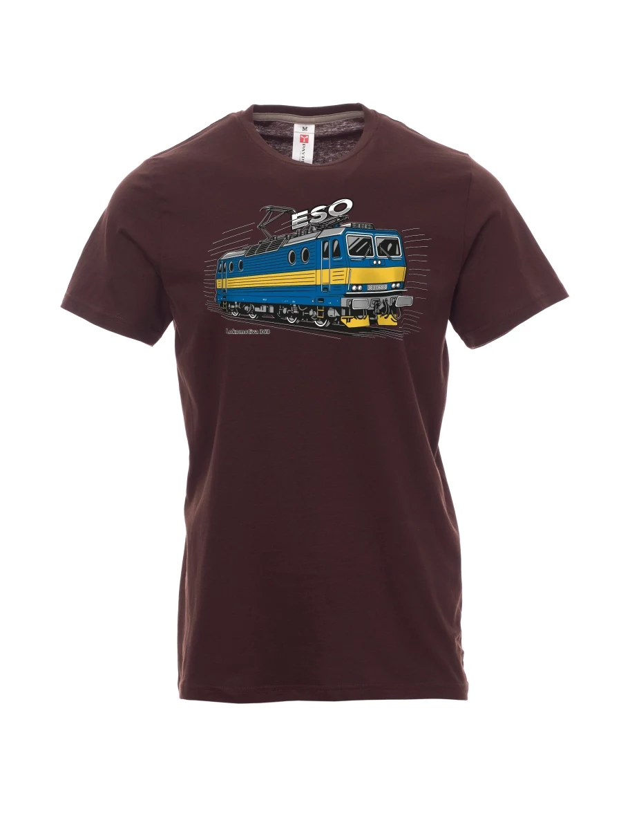 Dunkelbraun T-Shirt für Männer Lokomotive 363 „ESO“