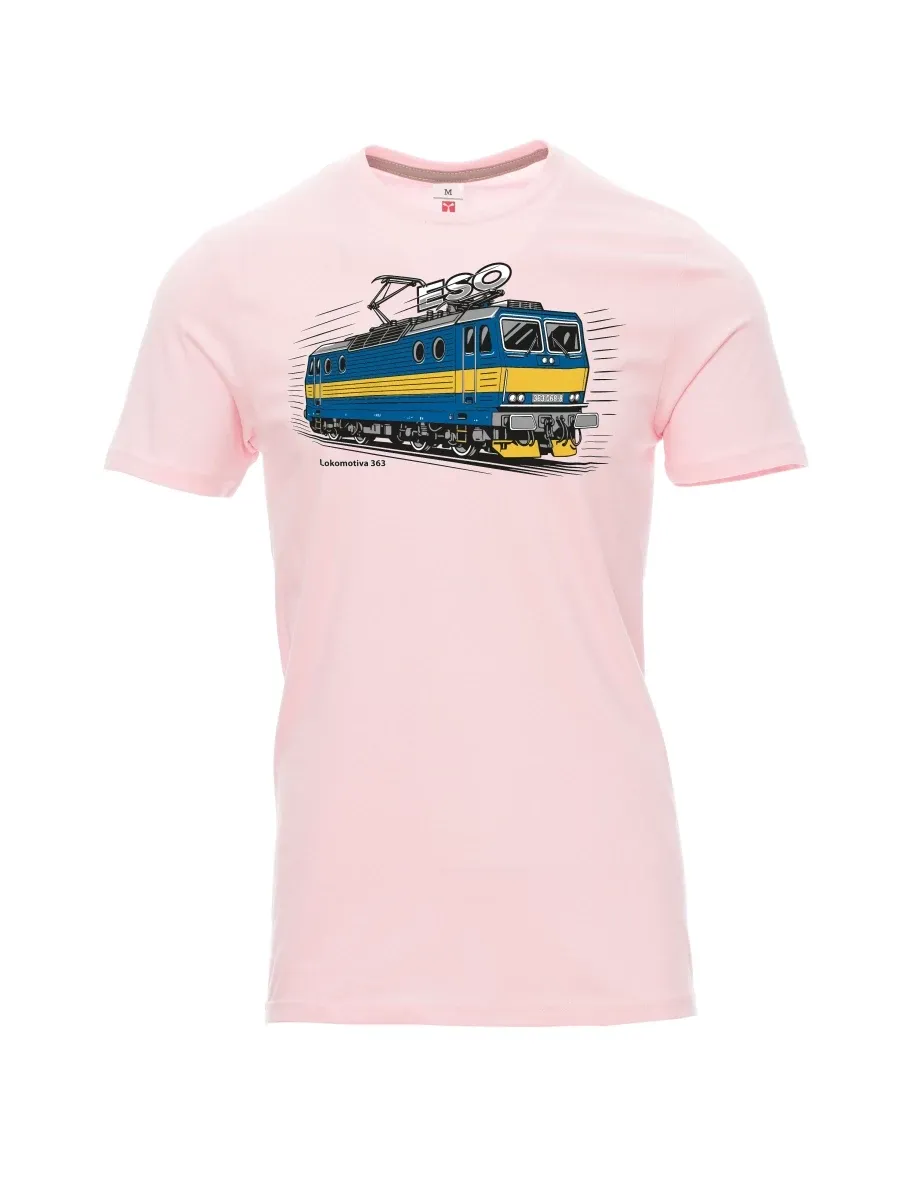 Hell-Pink T-Shirt für Männer Lokomotive 363 „ESO“
