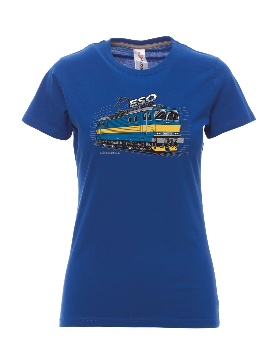 Königsblaues T-Shirt für Damen Lokomotive 363 „ESO“
