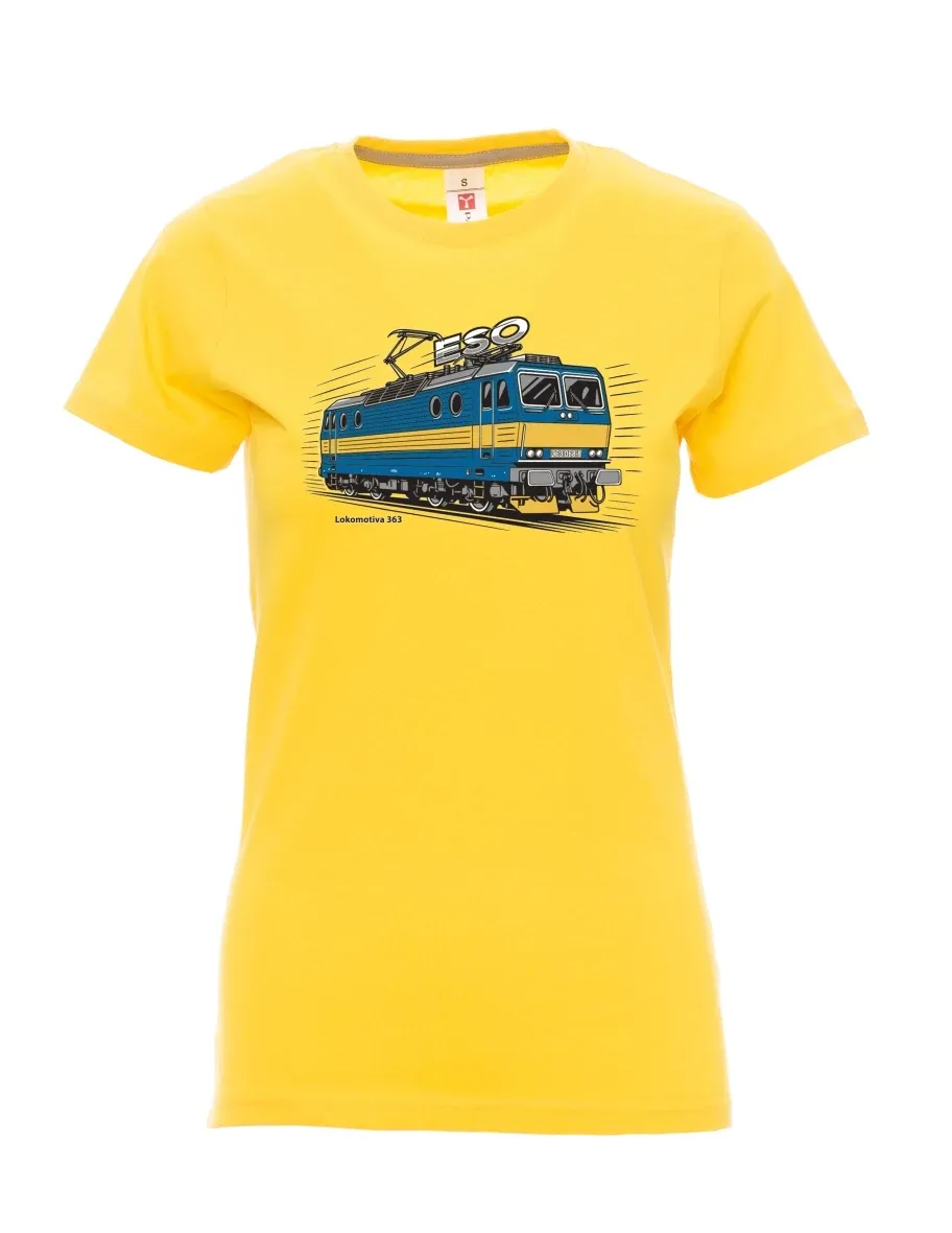 Gelbes T-Shirt für Damen Lokomotive 363 „ESO“
