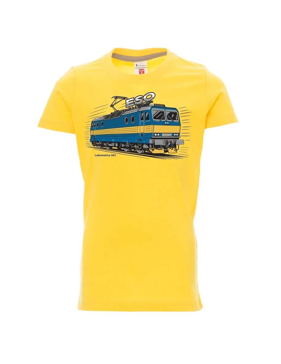 Gelbes Kinder T-Shirt Lokomotive 363 „ESO“