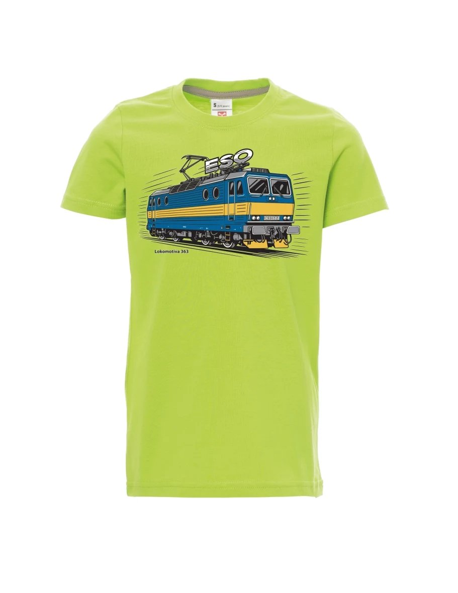 Hellgrünes Kinder T-Shirt Lokomotive 363 „ESO“
