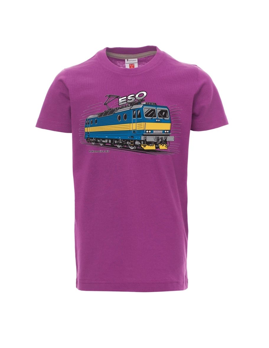 Violett Kinder T-Shirt Lokomotive 363 „ESO“