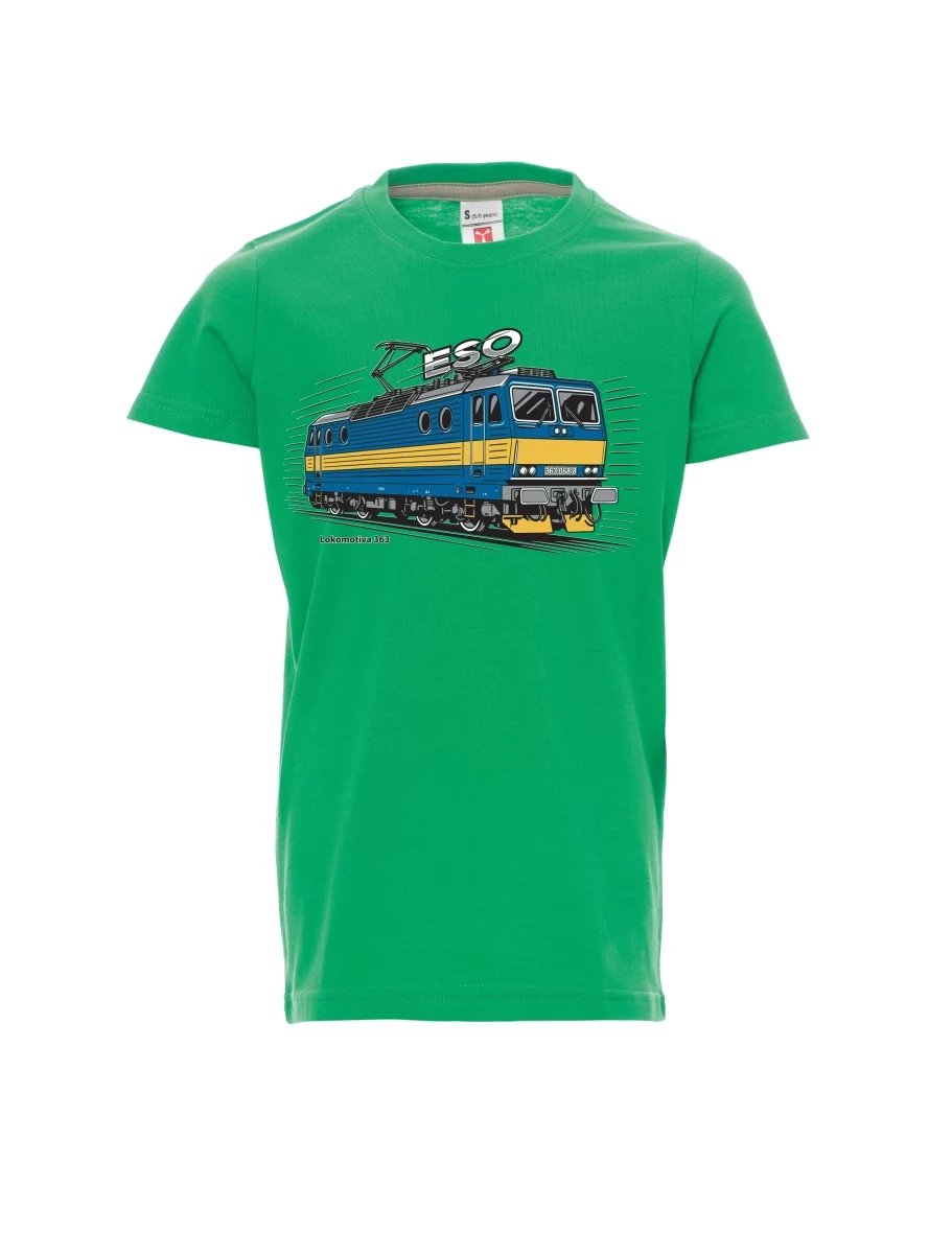Grünes Kinder T-Shirt Lokomotive 363 „ESO“