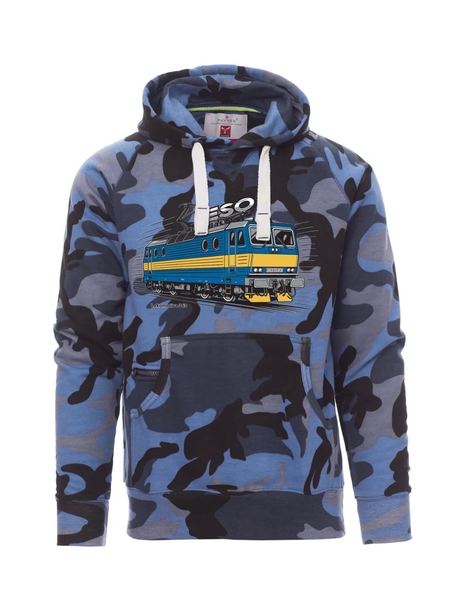 Tarnung blaues Sweatshirt für Männer Lokomotive 363 „ESO“