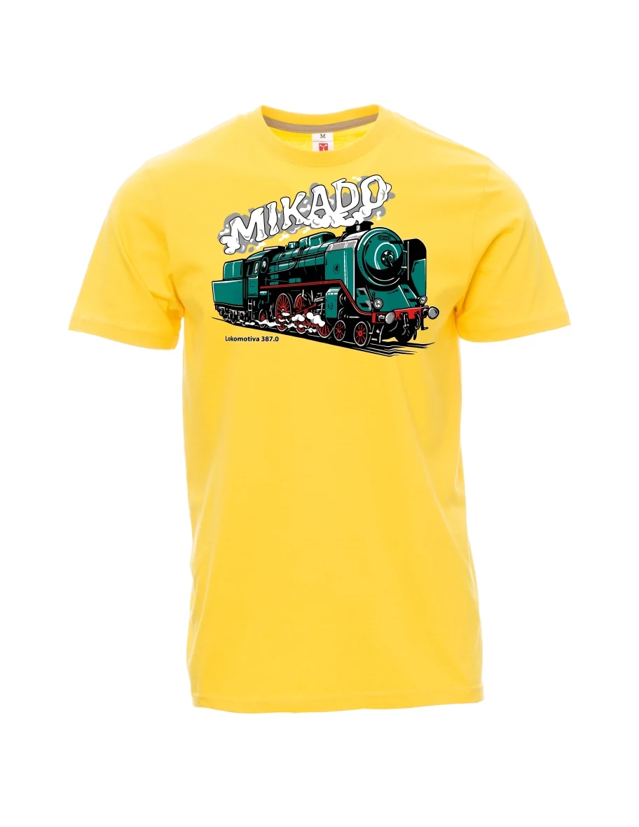 Gelbes T-Shirt für Männer Lokomotive 387.0 „MIKADO“