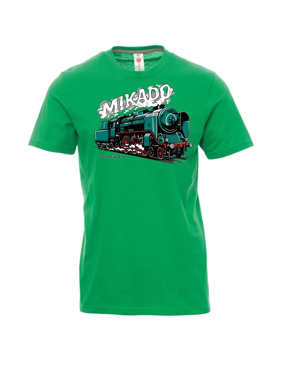 Grünes T-Shirt für Männer Lokomotive 387.0 „MIKADO“