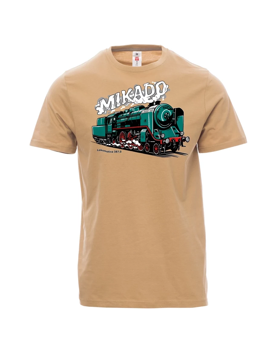 Braunes T-Shirt für Männer Lokomotive 387.0 „MIKADO“