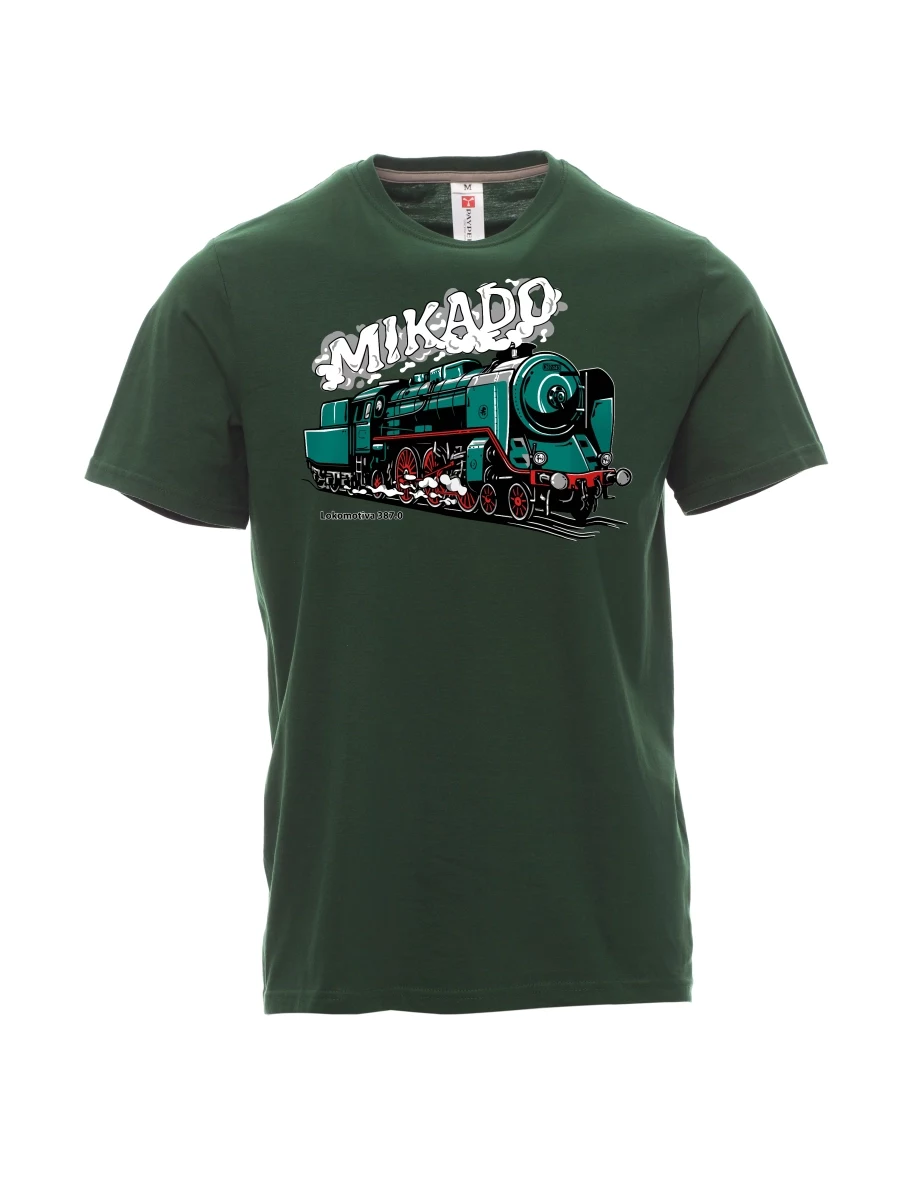 Dunkelgrün T-Shirt für Männer Lokomotive 387.0 „MIKADO“