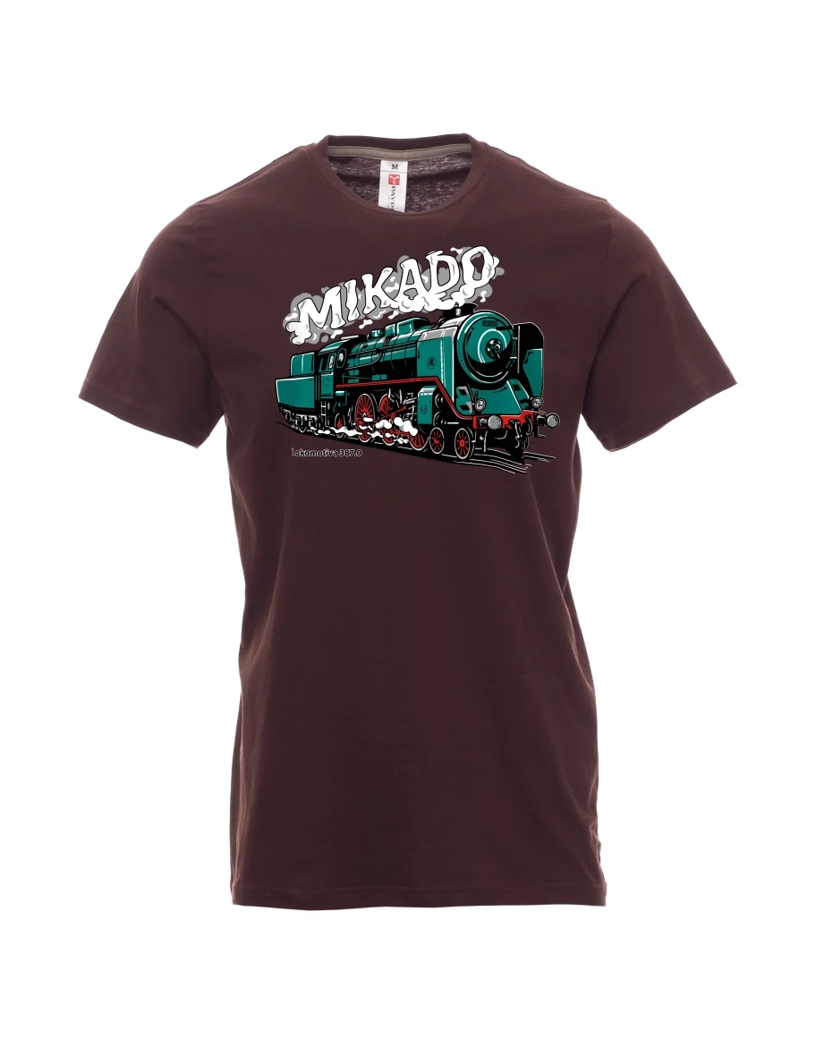 Dunkelbraun T-Shirt für Männer Lokomotive 387.0 „MIKADO“