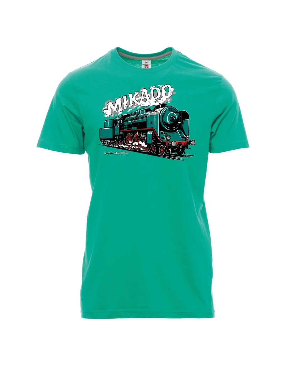 Smaragde T-Shirt für Männer Lokomotive 387.0 „MIKADO“
