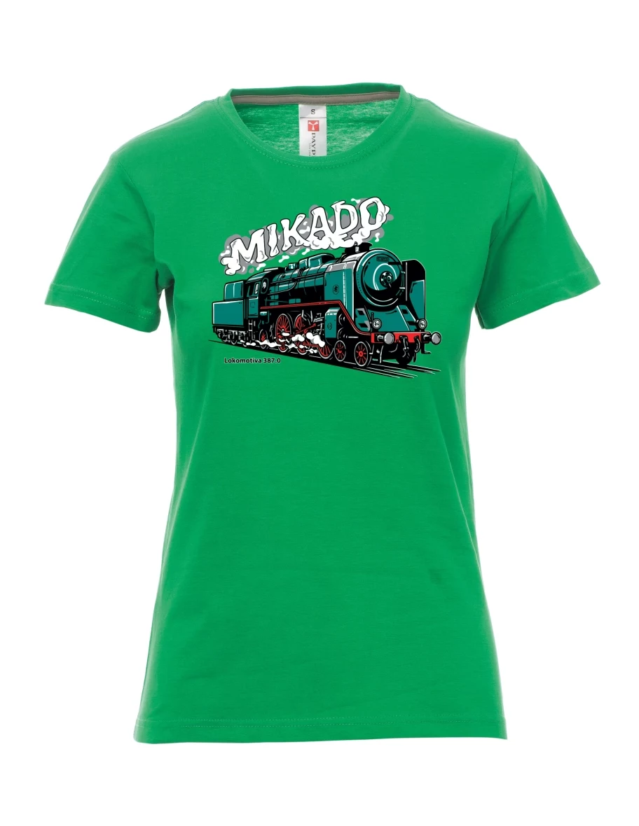 Grünes T-Shirt für Damen Lokomotive 387.0 „MIKADO“