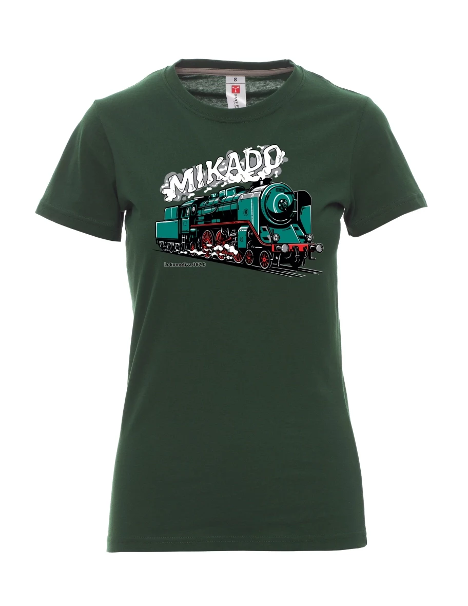 Dunkelgrün T-Shirt für Damen Lokomotive 387.0 „MIKADO“