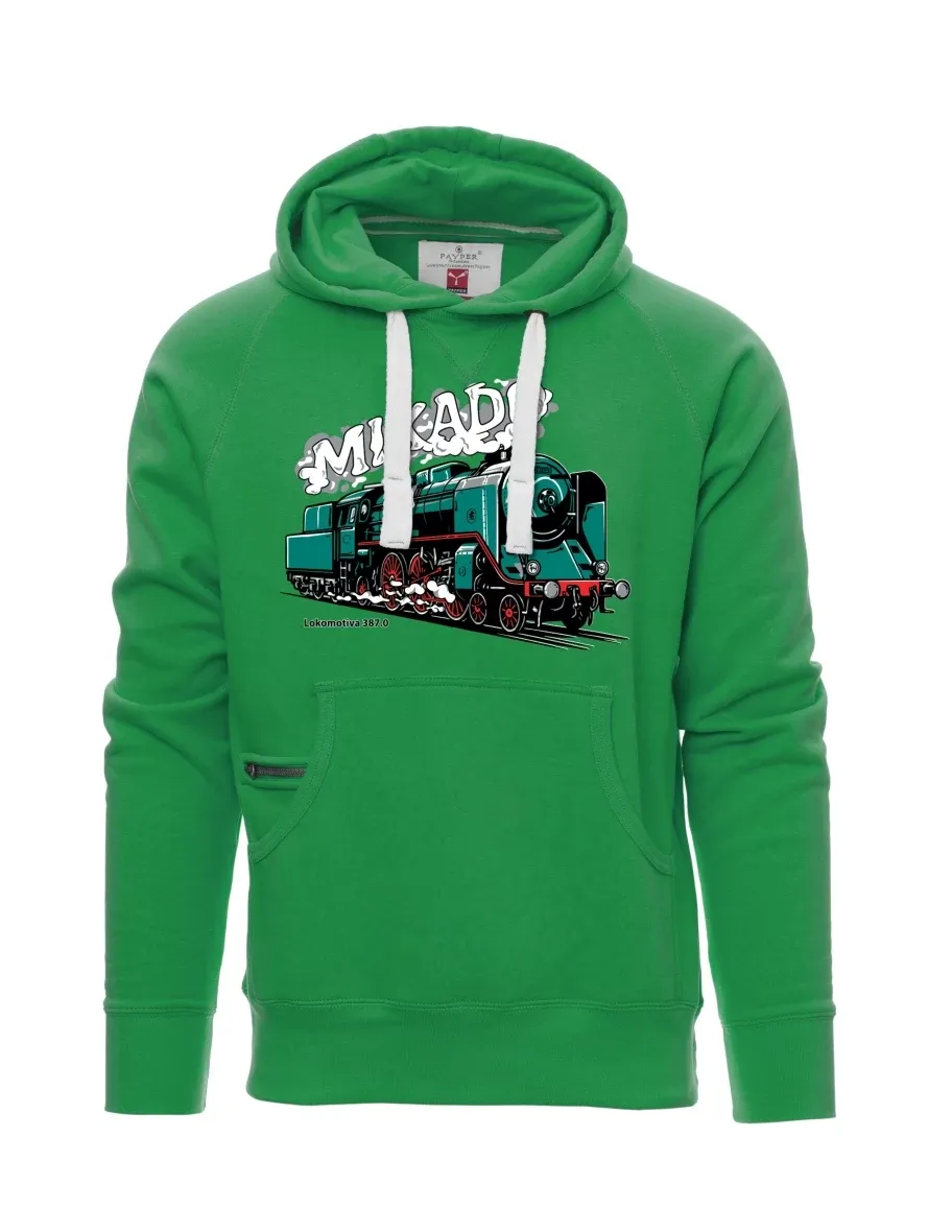 Grünes Sweatshirt für Männer Lokomotive 387.0 „MIKADO“