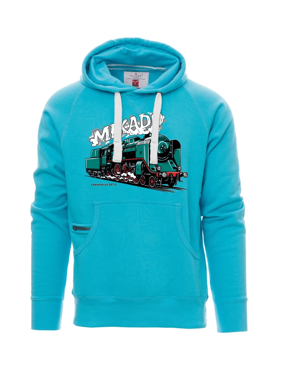 Hellblaues Sweatshirt für Männer Lokomotive 387.0 „MIKADO“