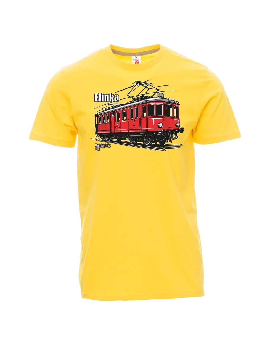 Gelbes T-Shirt für Männer Elektrotriebwagen M 400 „Elinka“