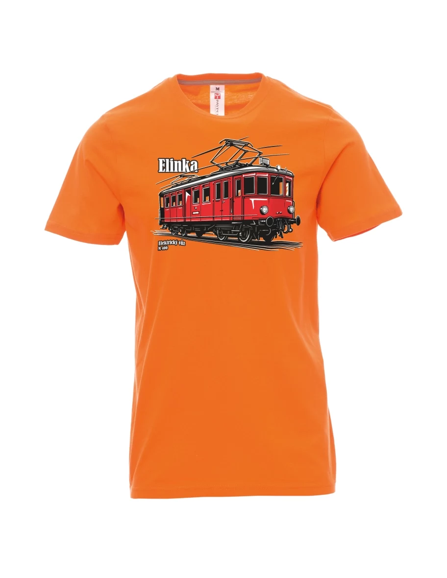 Orange T-Shirt für Männer Elektrotriebwagen M 400 „Elinka“