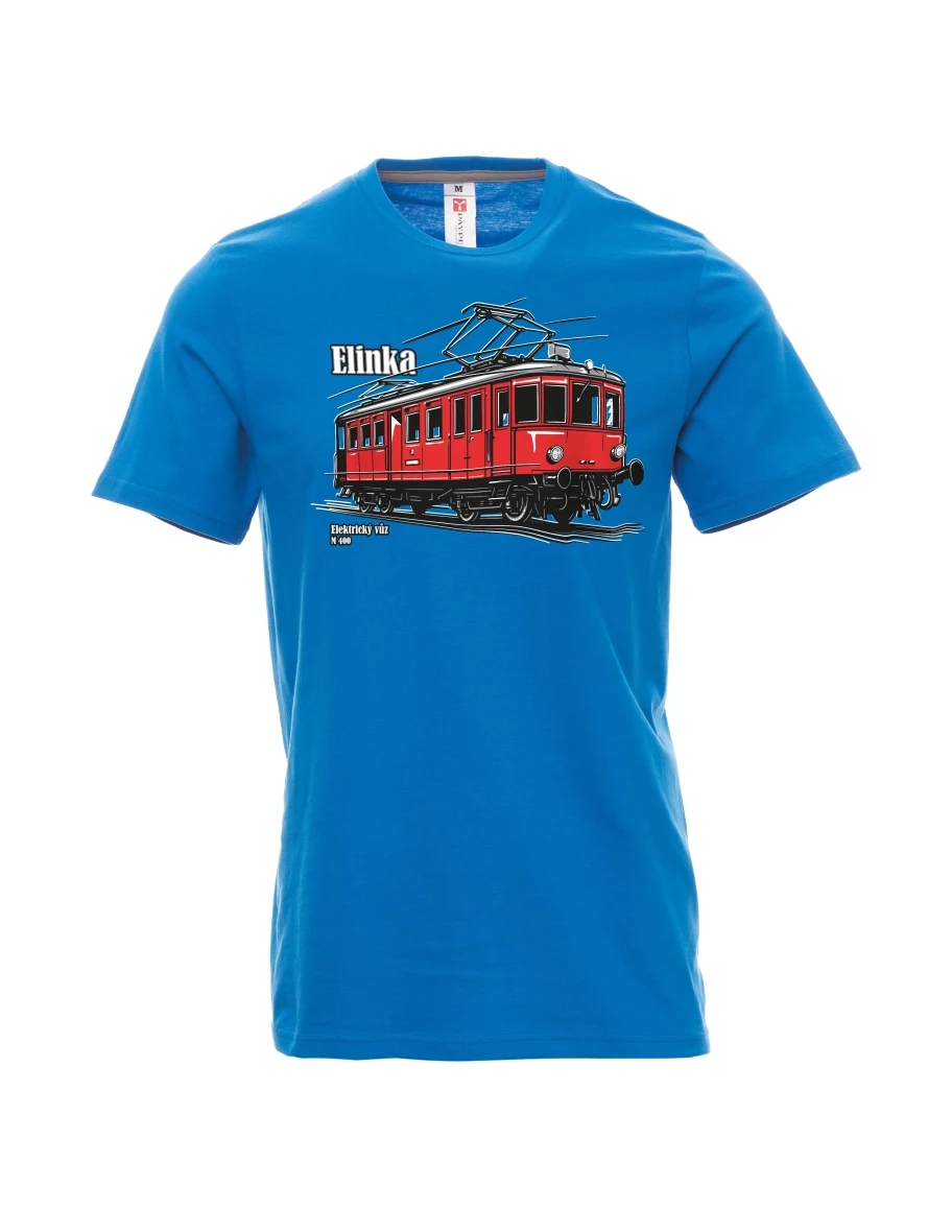 Hellblaues T-Shirt für Männer Elektrotriebwagen M 400 „Elinka“
