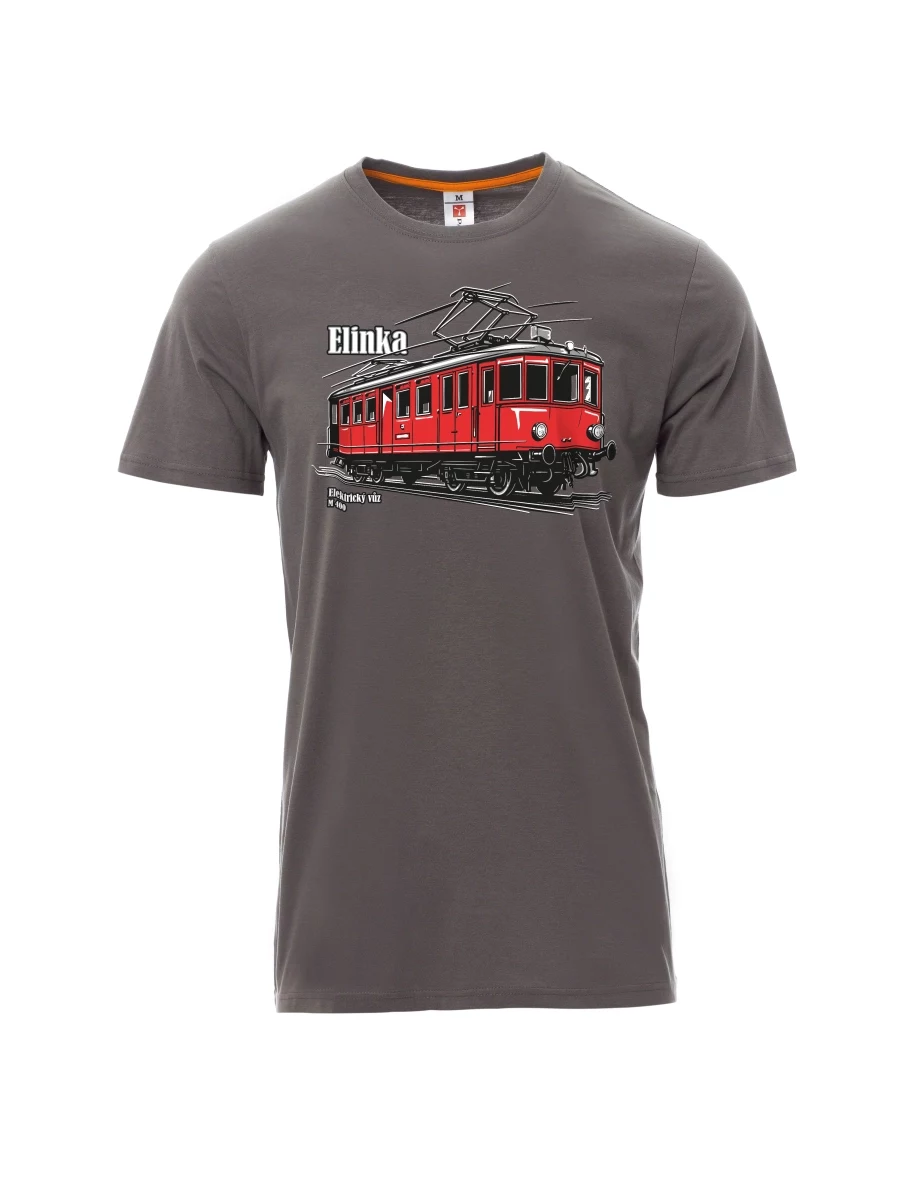 Graues T-Shirt für Männer Elektrotriebwagen M 400 „Elinka“
