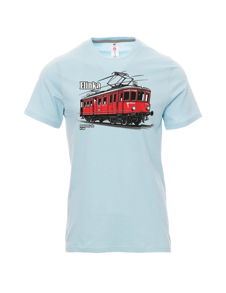 Blassblaues T-Shirt für Männer Elektrotriebwagen M 400 „Elinka“