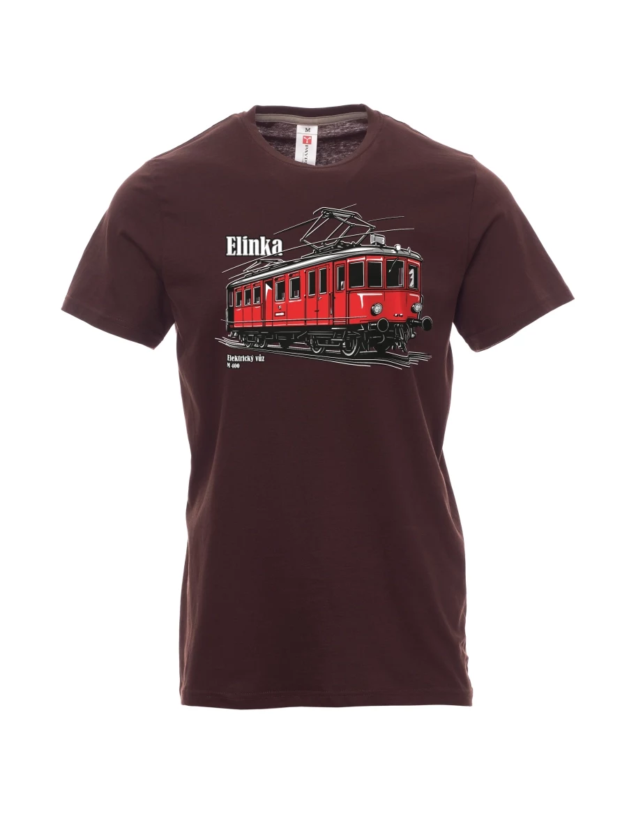 Dunkelbraun T-Shirt für Männer Elektrotriebwagen M 400 „Elinka“