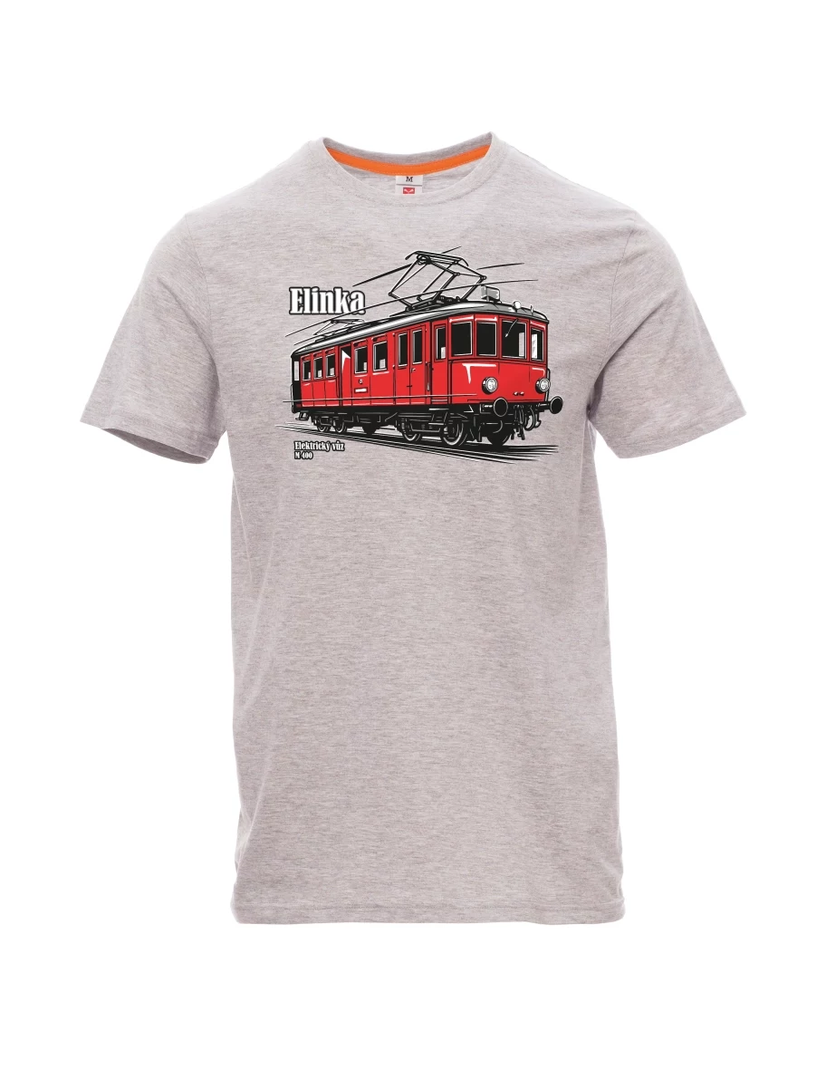 Grau melange T-Shirt für Männer Elektrotriebwagen M 400 „Elinka“