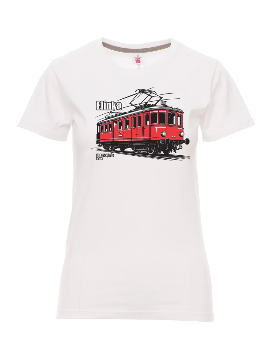 Weißes T-Shirt für Damen Elektrotriebwagen M 400 „Elinka“