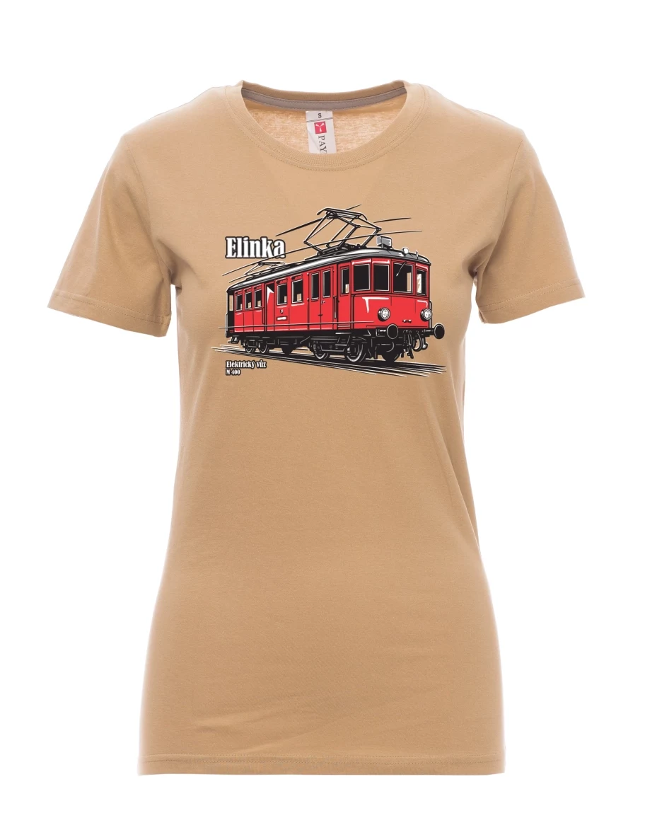 Braunes T-Shirt für Damen Elektrotriebwagen M 400 „Elinka“