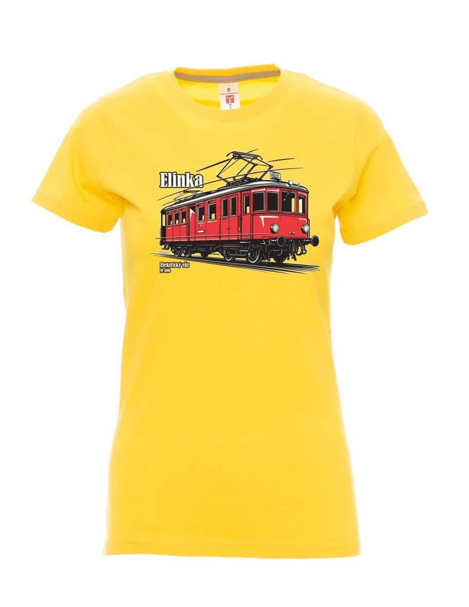 Gelbes T-Shirt für Damen Elektrotriebwagen M 400 „Elinka“