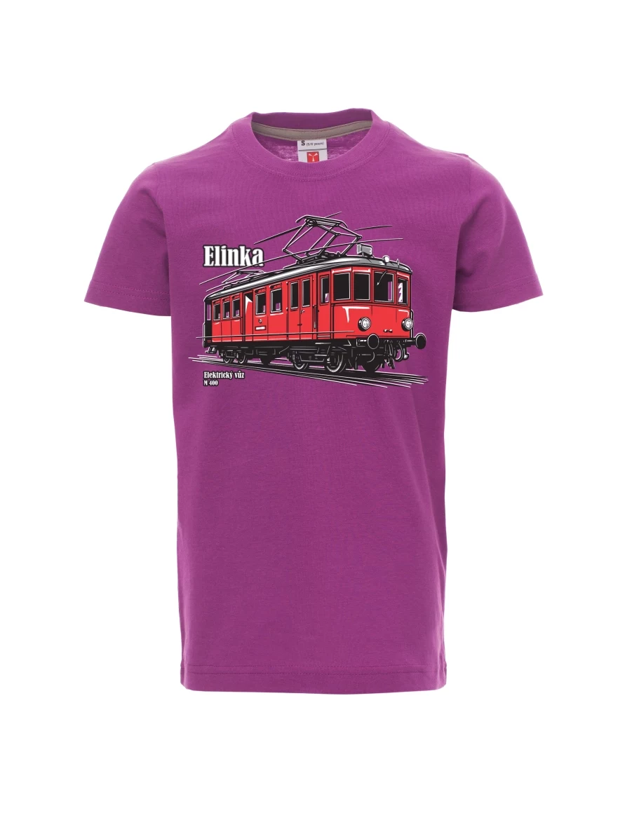 Violett Kinder T-Shirt Elektrotriebwagen M 400 „Elinka“