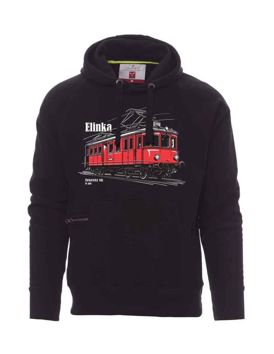 Schwarzes Sweatshirt für Männer Elektrotriebwagen M 400 „Elinka“
