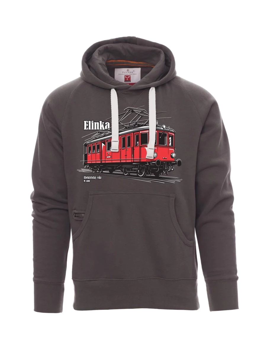 Graues Sweatshirt für Männer Elektrotriebwagen M 400 „Elinka“