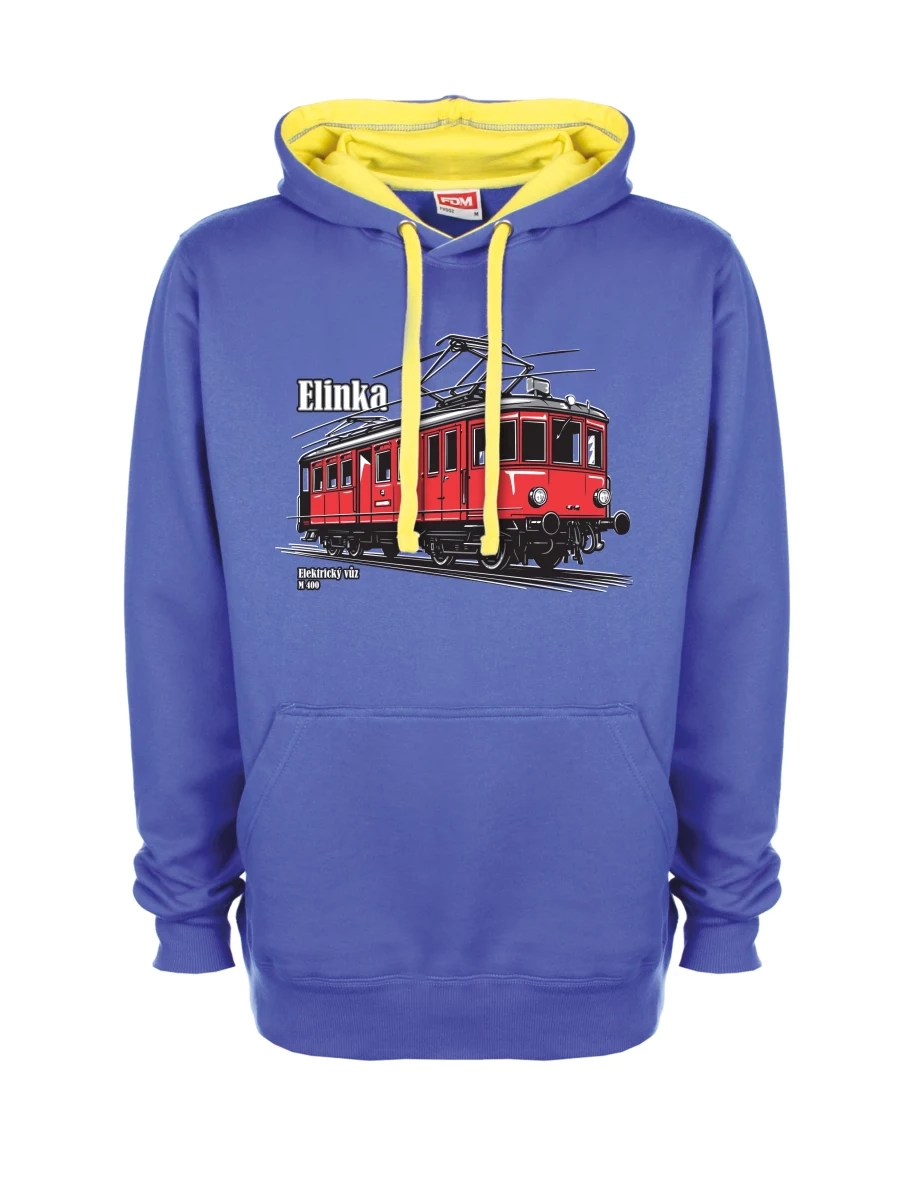 Gelb-blaues Sweatshirt Elektrotriebwagen M 400 „Elinka“