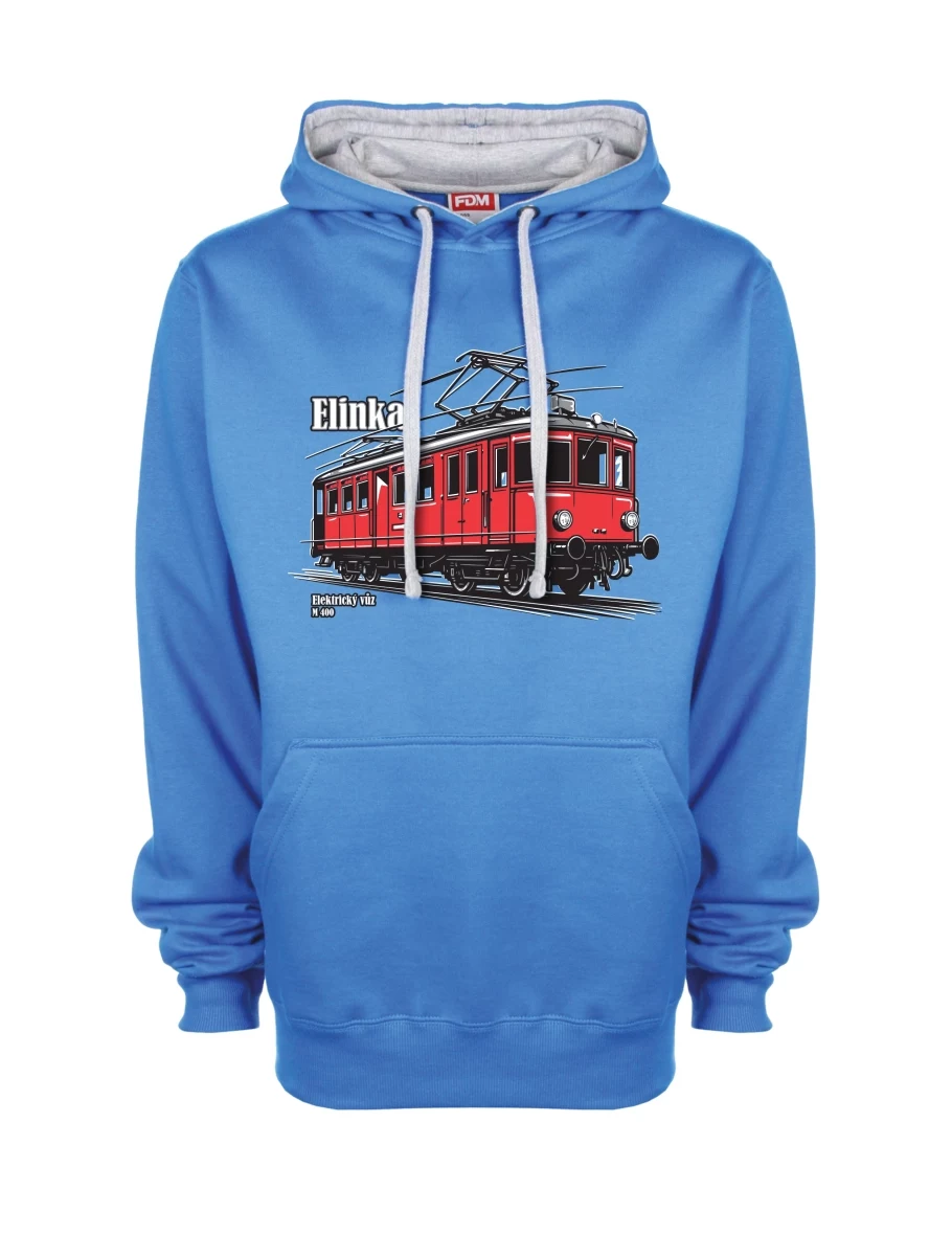 Grau-blaues Sweatshirt Elektrotriebwagen M 400 „Elinka“