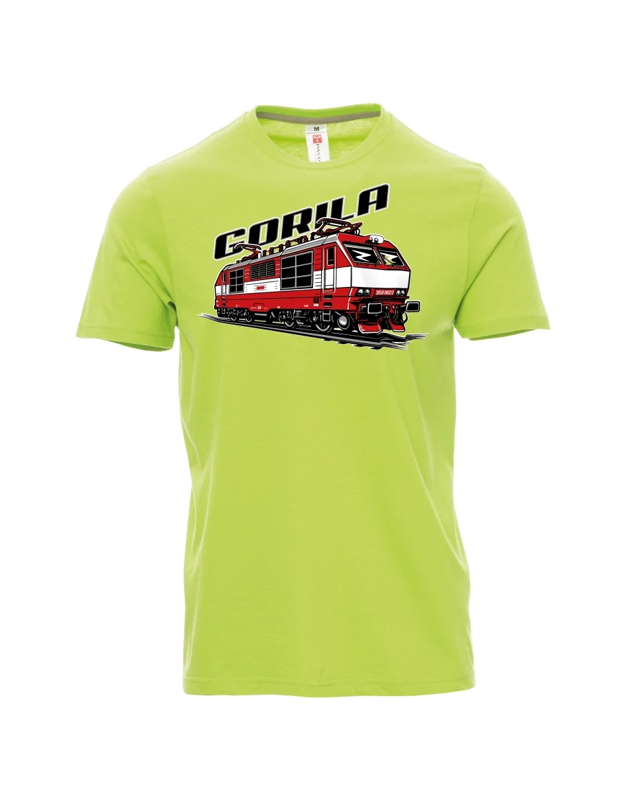 Hellgrünes T-Shirt für Männer Lokomotive 350 „Gorila“