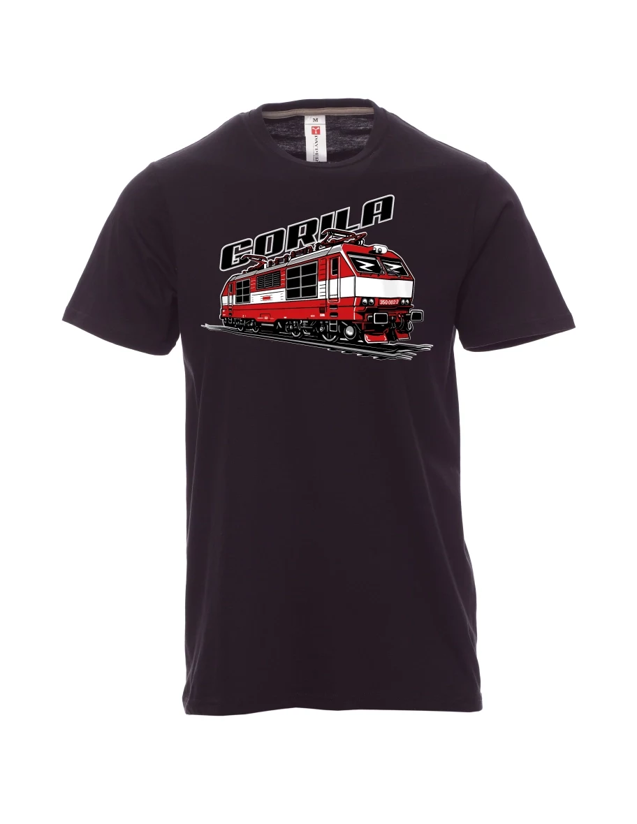 Schwarzes T-Shirt für Männer Lokomotive 350 „Gorila“