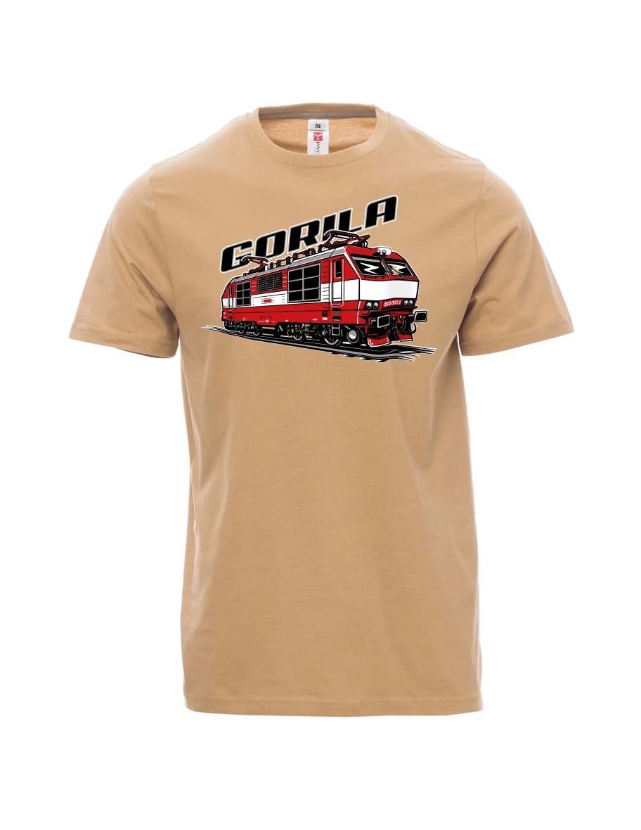 Braunes T-Shirt für Männer Lokomotive 350 „Gorila“