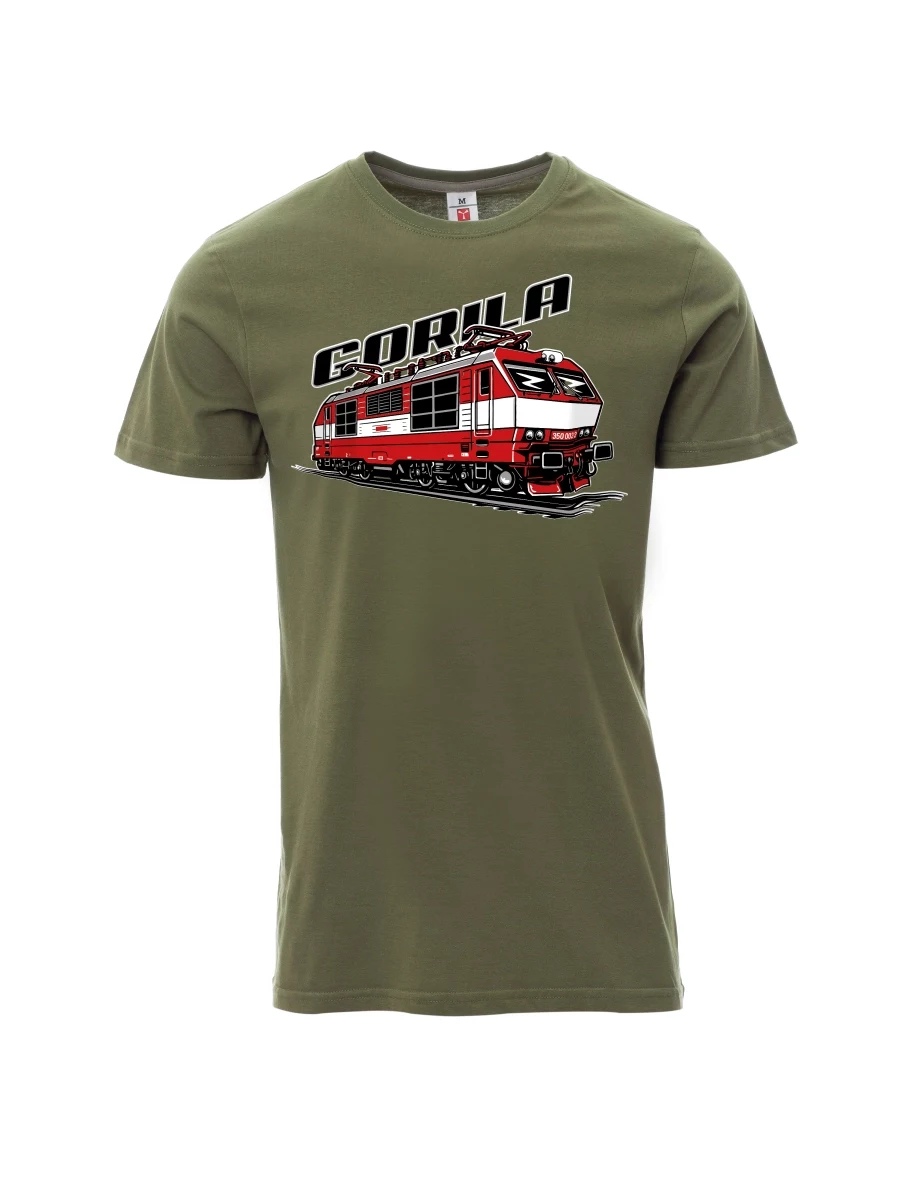 Khaki T-Shirt für Männer Lokomotive 350 „Gorila“