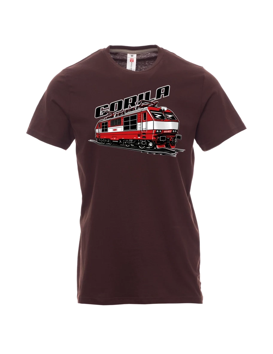 Dunkelbraun T-Shirt für Männer Lokomotive 350 „Gorila“